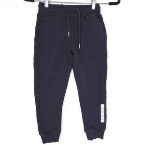 POIVRE BLANC Boys Jogger 8Y Sweatpants Navy Drawstring Elastic Waist I AM A POEM